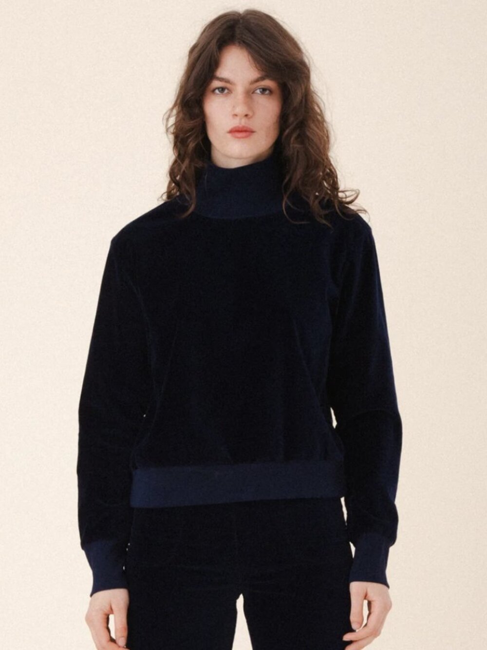 Prairie Underground navy high neck sweatshirt